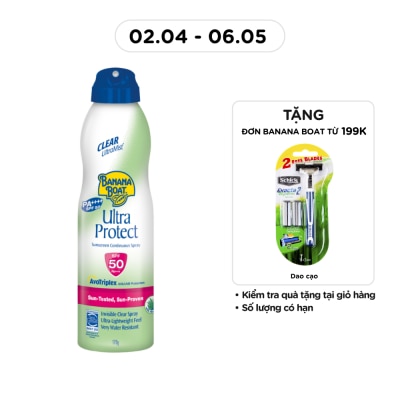 BANANA BOAT - Xịt Chống Nắng Banana Boat UltraProtect SPF50 170g