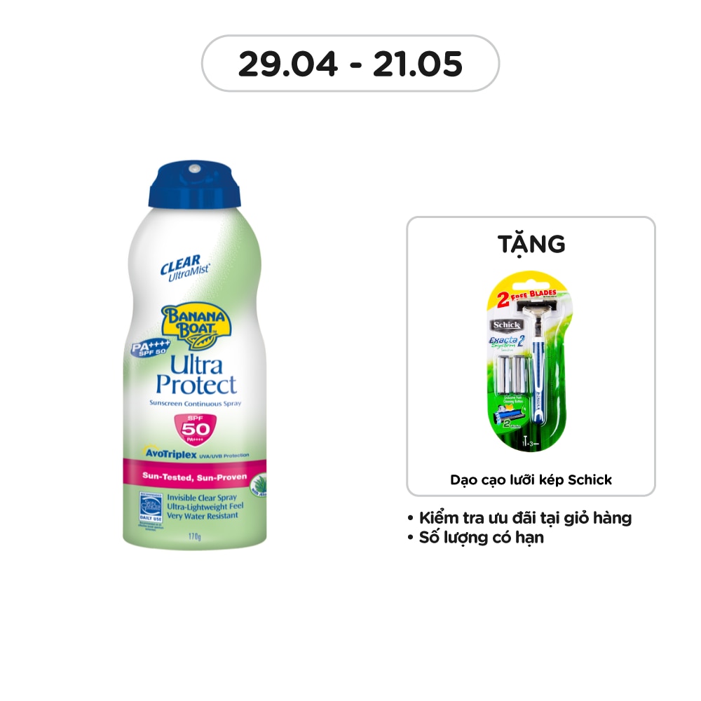 Xịt Chống Nắng Banana Boat UltraProtect SPF50 170g