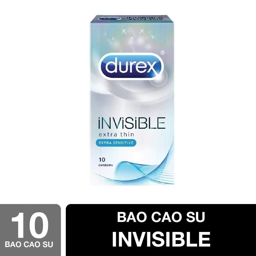 Bao Cao Su Durex Invisible Extra Thin/Sensi 10 cái/Hộp