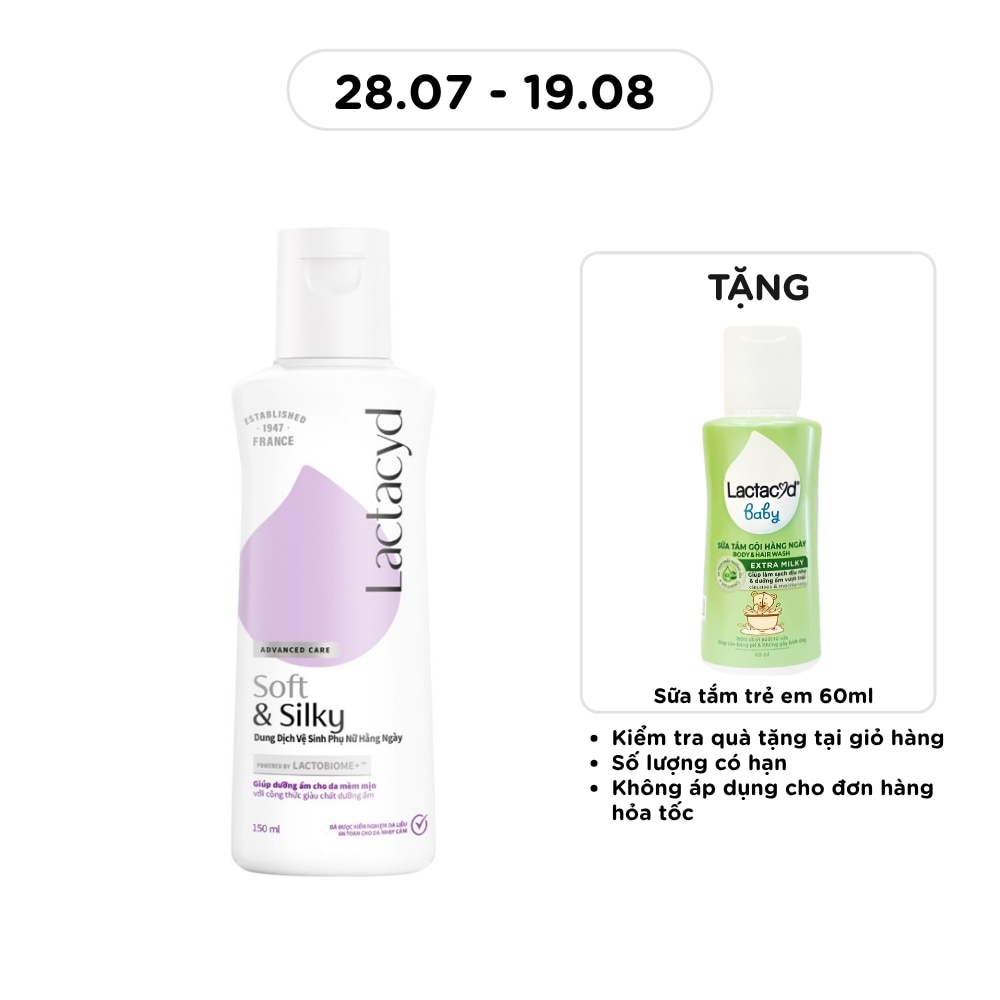Dung Dịch VSPN Lactacyd Soft And Silky 150ml