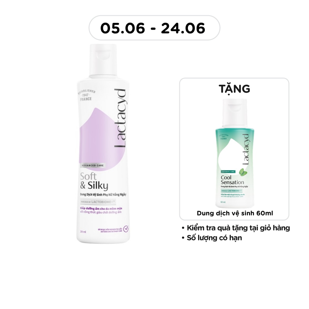 Dung Dịch Vệ Sinh Phụ Nữ Lactacyd Soft And Silky 250ml