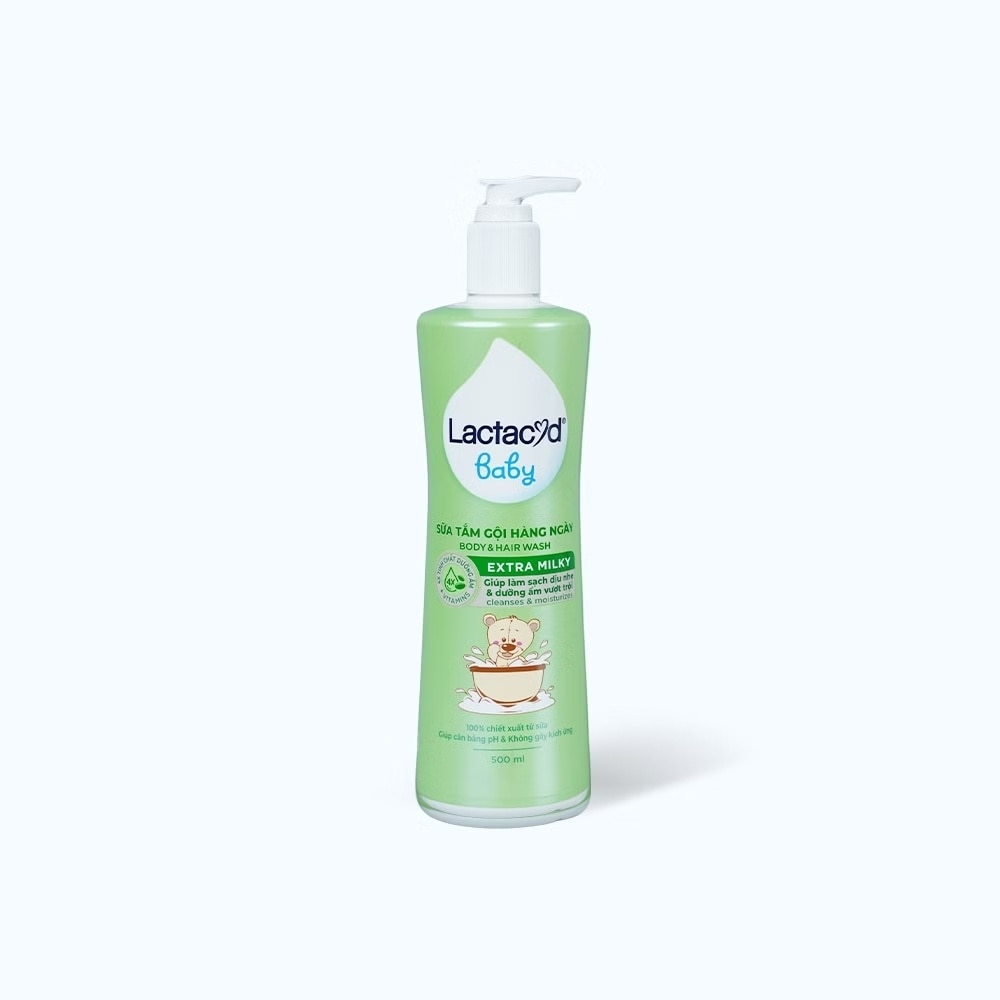 Sữa Tắm Gội Trẻ Em Lactacyd Milky 500ml