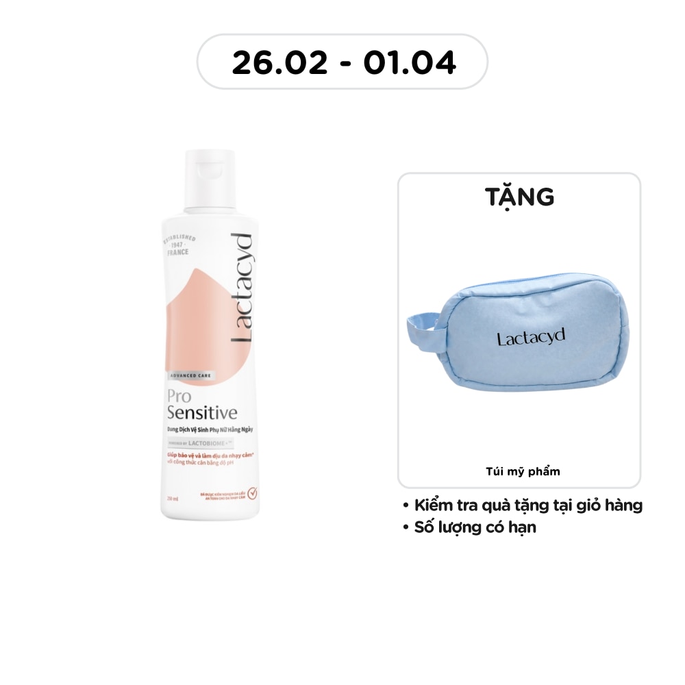 Dung Dịch Vệ Sinh Phụ Nữ Lactacyd Pro Sensitive 250ml