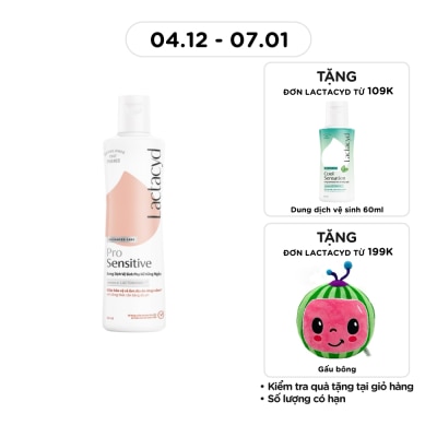 LACTACYD Dung Dịch Vệ Sinh Phụ Nữ Lactacyd Pro Sensitive 250ml