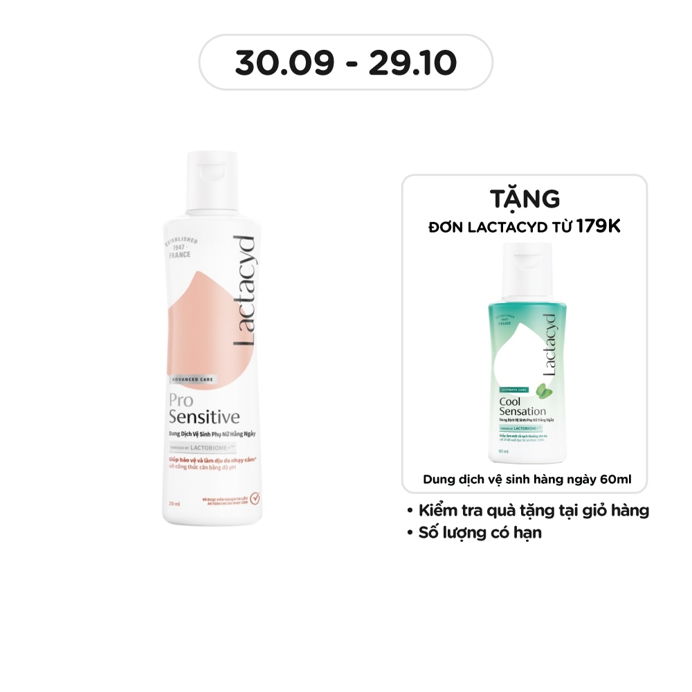 Dung Dịch Vệ Sinh Phụ Nữ Lactacyd Pro Sensitive 250ml