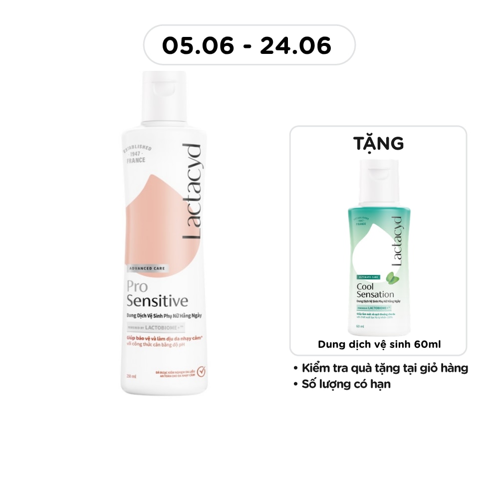 Dung Dịch Vệ Sinh Phụ Nữ Lactacyd Pro Sensitive 250ml