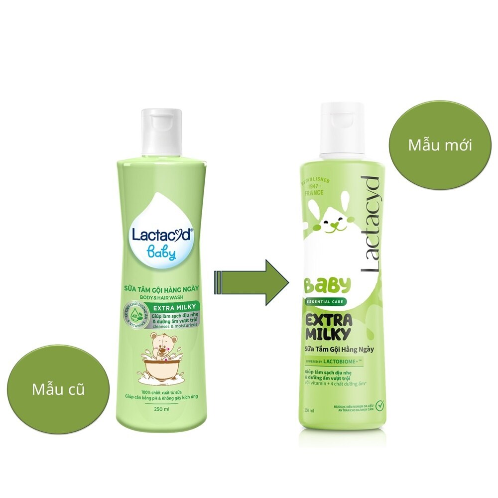 Sữa Tắm Gội Trẻ Em Lactacyd Milky 250ml