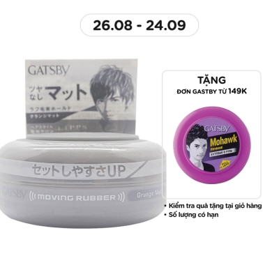 GATSBY Sáp Vuốt Tóc Gatsby Moving Rubber 80g - GM Xám