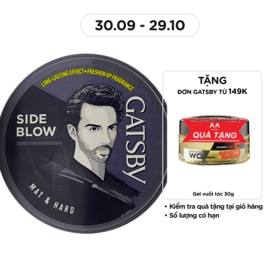 GATSBY Wax Tóc Gatsby Mat & Hard_Đen 75g