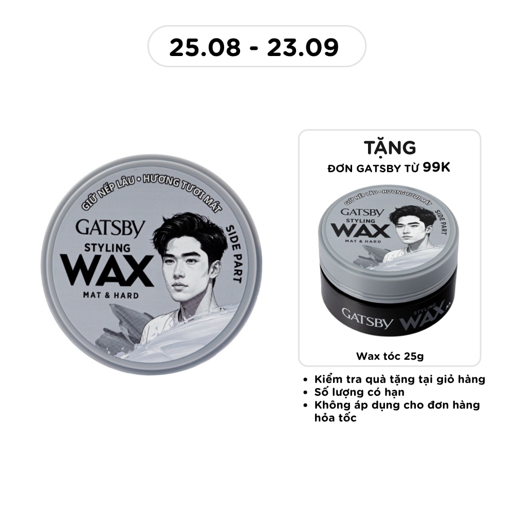 Wax Tóc Gatsby Mat & Hard_Đen 75g image