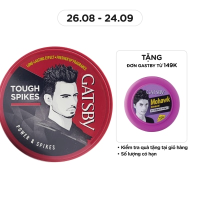 GATSBY Wax Tóc Gatsby Power & Spikes_Đỏ 75g
