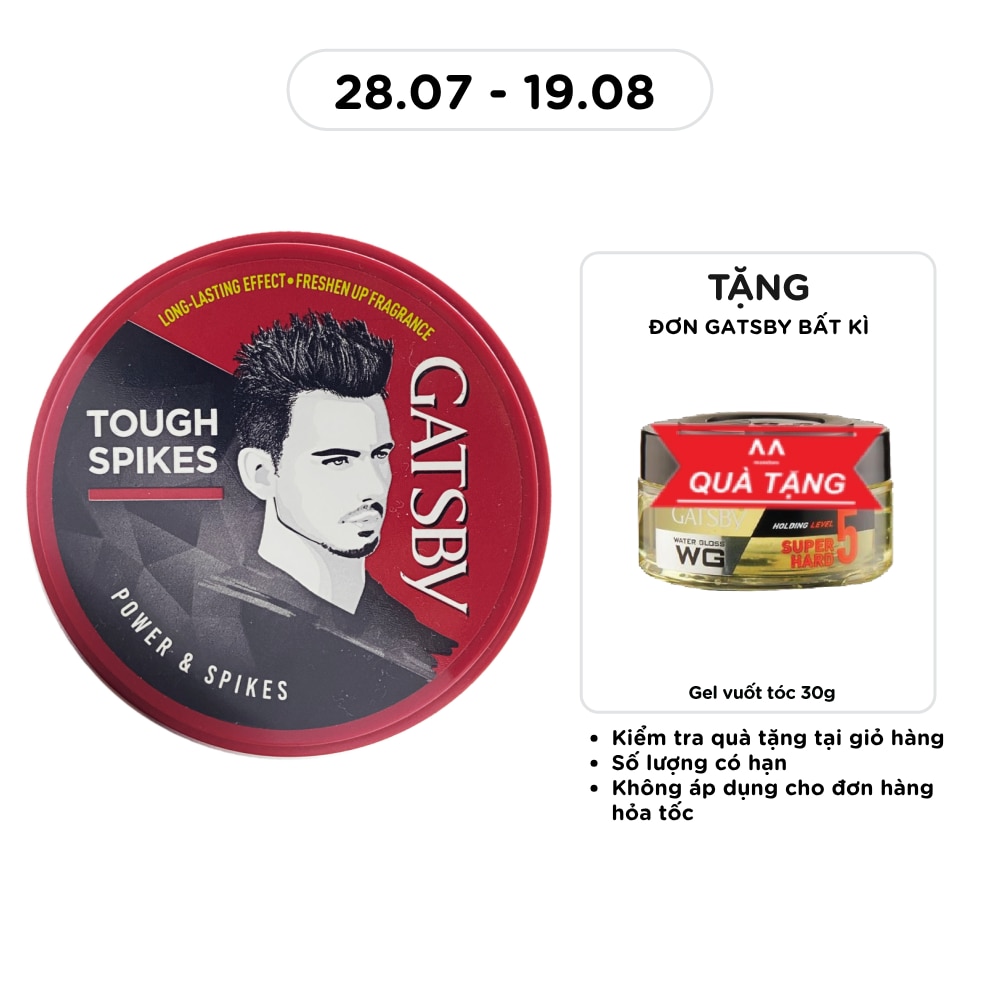 Wax Tóc Gatsby Power & Spikes_Đỏ 75g