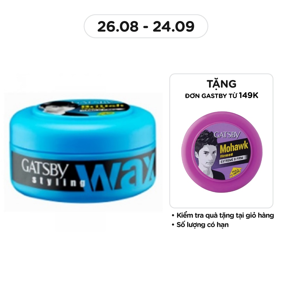 Wax Tóc Gatsby Hard & Free_Xanh 25g
