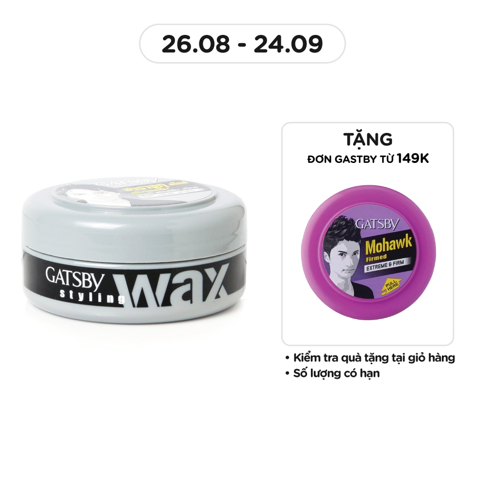 Wax Tóc Gatsby Mat & Hard Đen 25g