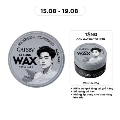 GATSBY - Wax Tóc Gatsby Mat & Hard Đen 25g image