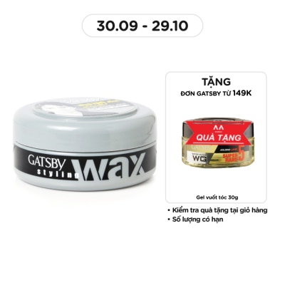 GATSBY Wax Tóc Gatsby Mat & Hard Đen 25g