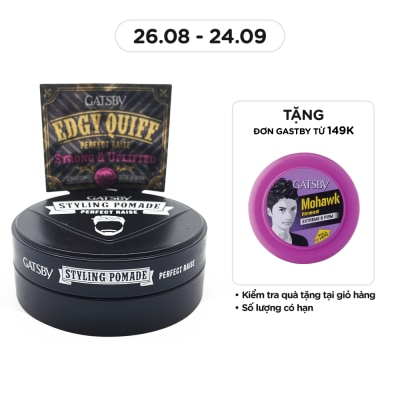 GATSBY Wax Vuốt Tóc Gatsby Pomade Perfect Raise 75g