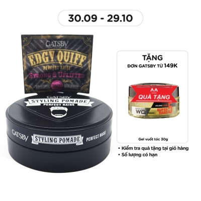 GATSBY Wax Vuốt Tóc Gatsby Pomade Perfect Raise 75g