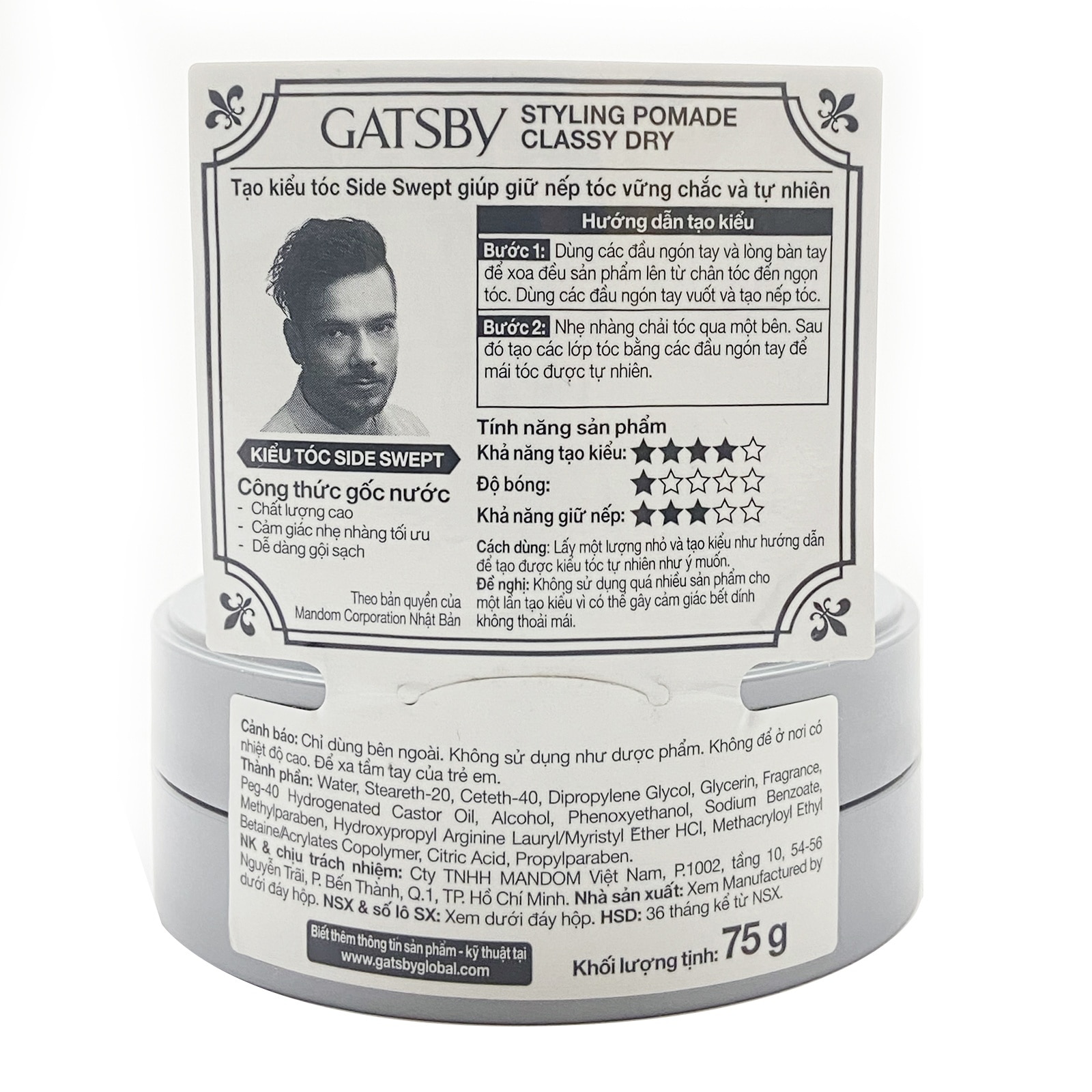 Styling Pomade Classy Dry 75g