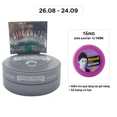 GATSBY Wax Vuốt Tóc Gatsby Pomade Classy Dry 75g