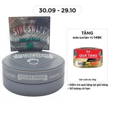 GATSBY Wax Vuốt Tóc Gatsby Pomade Classy Dry 75g