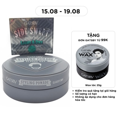 GATSBY - Wax Vuốt Tóc Gatsby Pomade Classy Dry 75g image