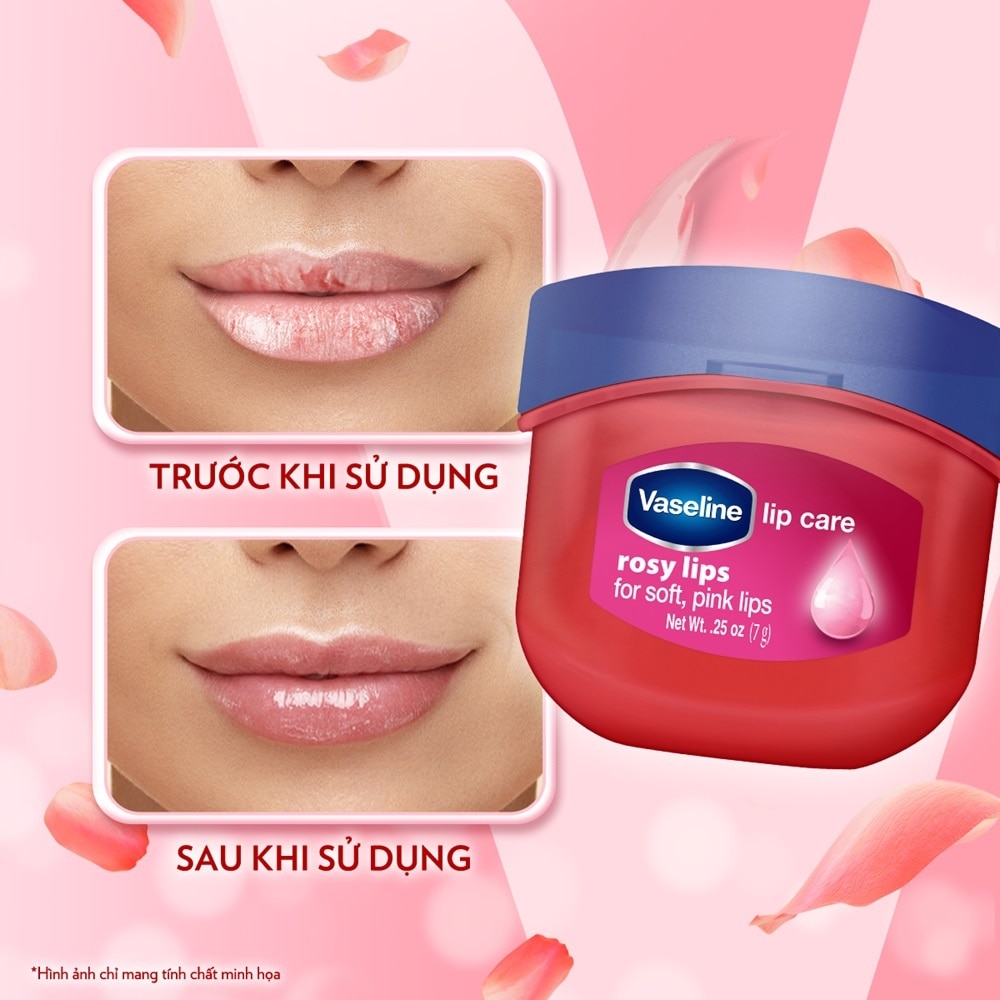 Sáp Dưỡng Môi Vaseline Hồng Xinh 7g