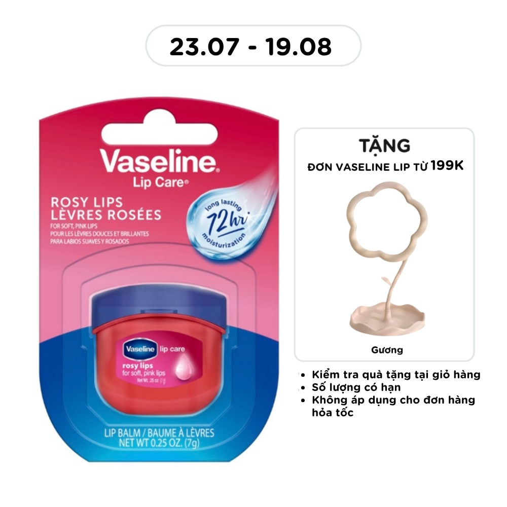 Sáp Dưỡng Môi Vaseline Hồng Xinh 7g image