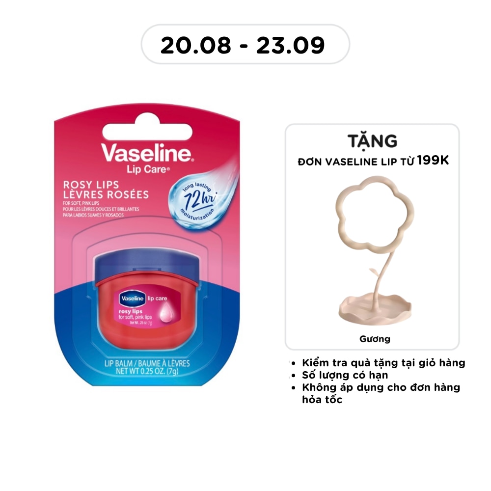 Sáp Dưỡng Môi Vaseline Hồng Xinh 7g image
