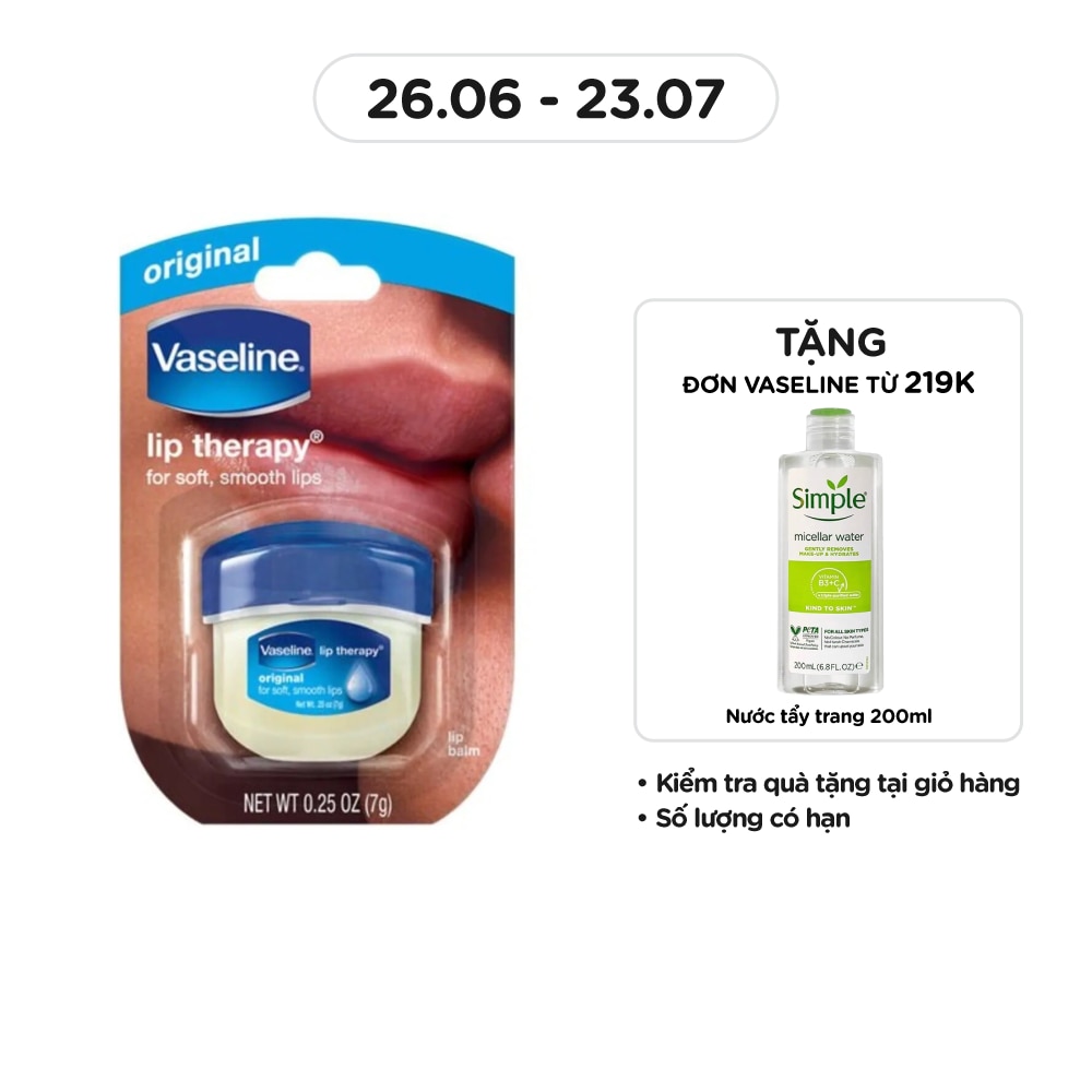 Sáp Dưỡng Môi Vaseline Mềm Mịn 7g