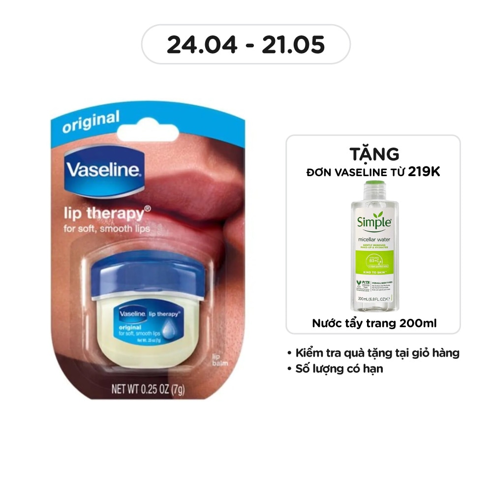Sáp Dưỡng Môi Vaseline Mềm Mịn 7g