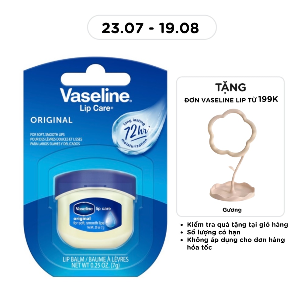 Sáp Dưỡng Môi Vaseline Mềm Mịn 7g image