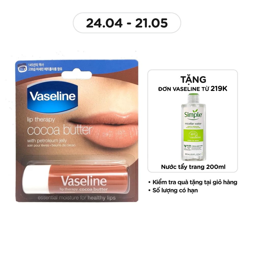 Son Dưỡng Môi Vaseline Bơ Cacao 4.8g
