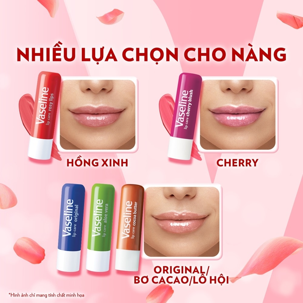 Son Vaseline_Dưỡng Môi Hồng Xinh 4.8g