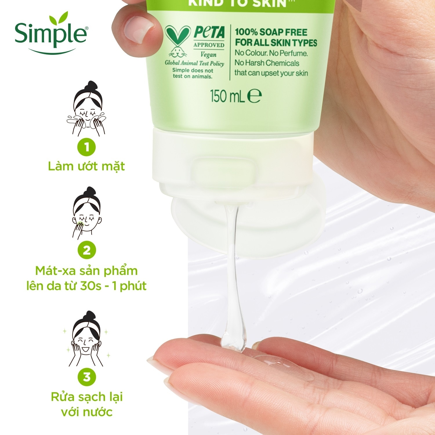 Sữa Rửa Mặt Simple Refreshing Facial Wash Dành Cho Mọi Loại Da 150ml