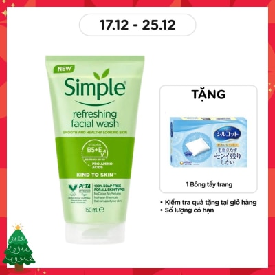 SIMPLE Sữa Rửa Mặt Simple Refreshing Facial Wash Dành Cho Mọi Loại Da 150ml