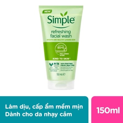 SIMPLE Sữa Rửa Mặt Simple Refreshing Facial Wash Dành Cho Mọi Loại Da 150ml