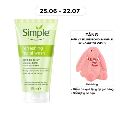 SIMPLE - Sữa Rửa Mặt Simple Refreshing Facial Wash Dành Cho Mọi Loại Da 150ml