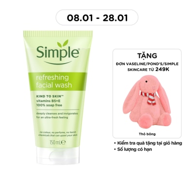 SIMPLE Sữa Rửa Mặt Simple Refreshing Facial Wash Dành Cho Mọi Loại Da 150ml