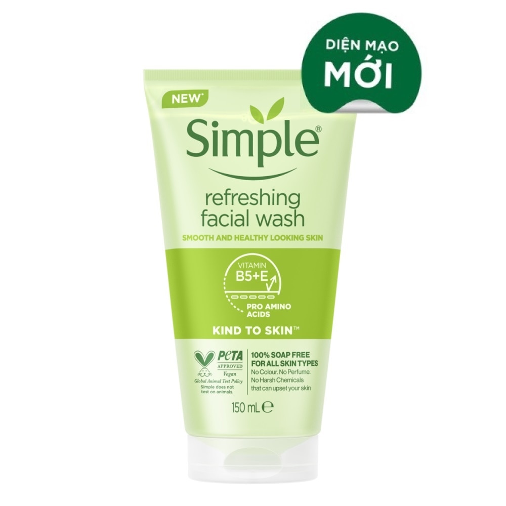 Sữa Rửa Mặt Simple Refreshing Facial Wash Dành Cho Mọi Loại Da 150ml