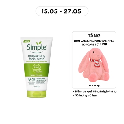 SIMPLE - Moisturizing Facial Wash For Dry & Sensitive Skin 150ml