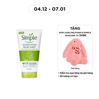 SIMPLE Moisturizing Facial Wash For Dry & Sensitive Skin 150ml