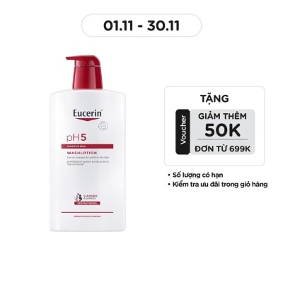 EUCERIN Sữa Tắm Eucerin Nhẹ Nhàng Làm Sạch Dành Cho Da Nhạy Cảm pH5 1000ml