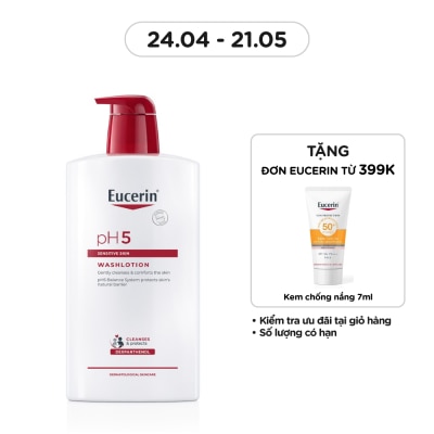EUCERIN Sữa Tắm Eucerin Nhẹ Nhàng Làm Sạch Dành Cho Da Nhạy Cảm pH5 1000ml