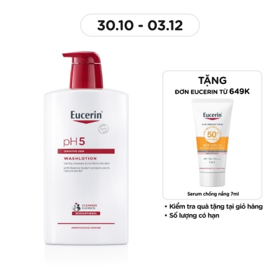 EUCERIN Sữa Tắm Eucerin Nhẹ Nhàng Làm Sạch Dành Cho Da Nhạy Cảm pH5 1000ml