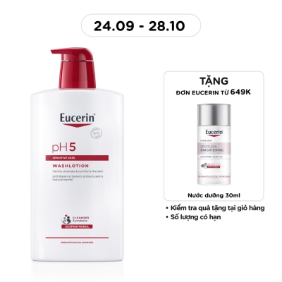 EUCERIN Sữa Tắm Eucerin Nhẹ Nhàng Làm Sạch Dành Cho Da Nhạy Cảm pH5 1000ml image