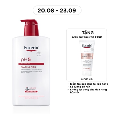 EUCERIN - Sữa Tắm Eucerin Nhẹ Nhàng Làm Sạch Dành Cho Da Nhạy Cảm pH5 1000ml image