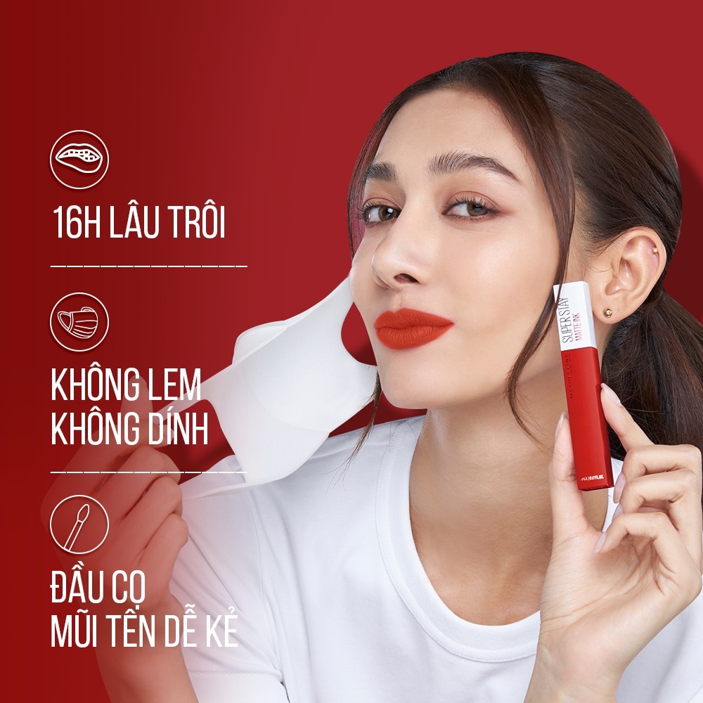 Son Kem Lì Lâu Trôi Maybelline Superstay Matte Ink Dancer 3.9g.#118