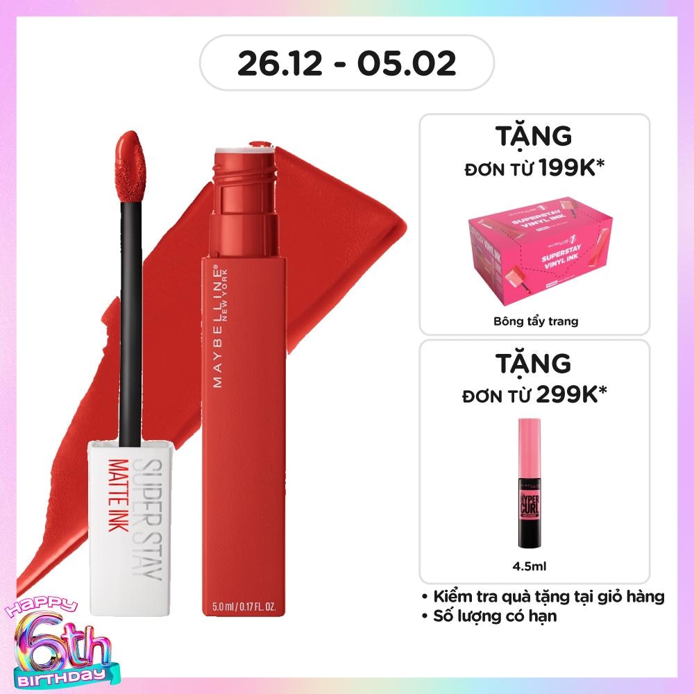 Son Kem Lì Lâu Trôi Maybelline Superstay Matte Ink Dancer 3.9g.#118