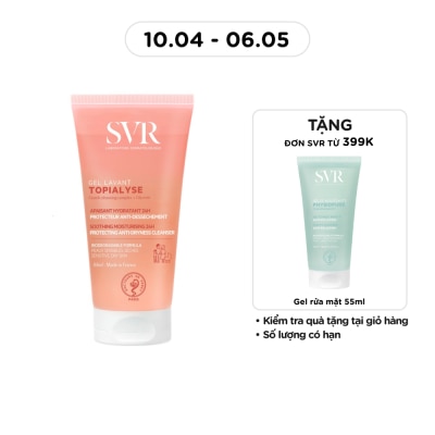 SVR - Gel Rửa Mặt SVR Không Xà Phòng Dưỡng Ẩm Da Khô Nhạy Cảm Topialyse Gel Lavant 55ml